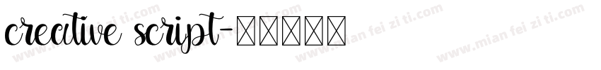 creative script字体转换